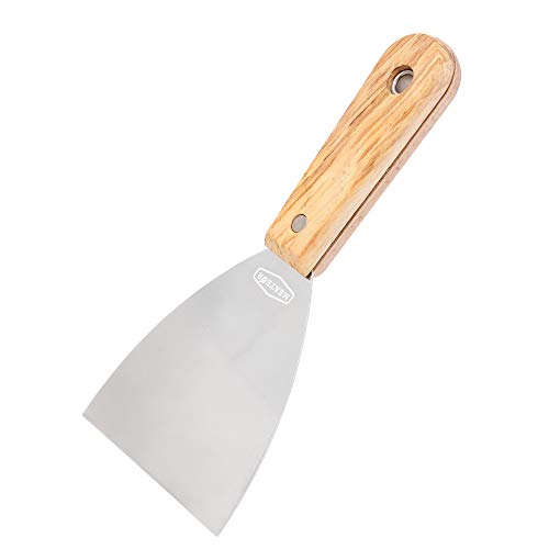 Meateor Grill Spatula Barbecue Scraper Pizza Scraper Stainless Steel with Wooden Handle Dishwasher Safe