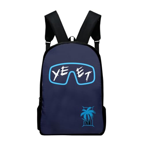 YUDI Jey Uso YEET Backpack Full Print Multi-Use Zipper Bags Multifunctional Casual Bags (8,F)