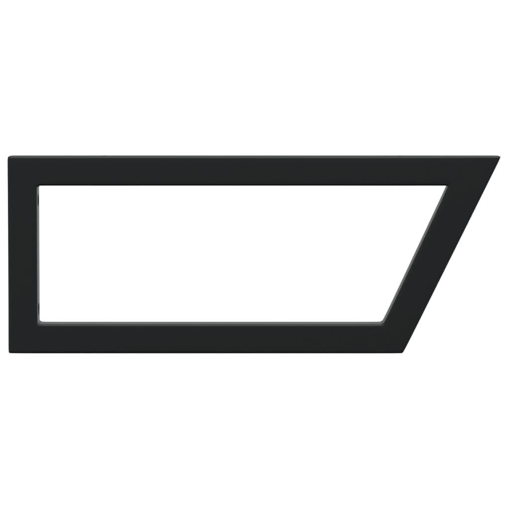 2x Waschtisch Halterung Schwarz, Trapezförmige Stahl Konsole für Waschbecken, Wandhalterung Bad & Küche, Stabile Schwerlastträger, Belastbar bis 100 kg, 25 x 60 cm