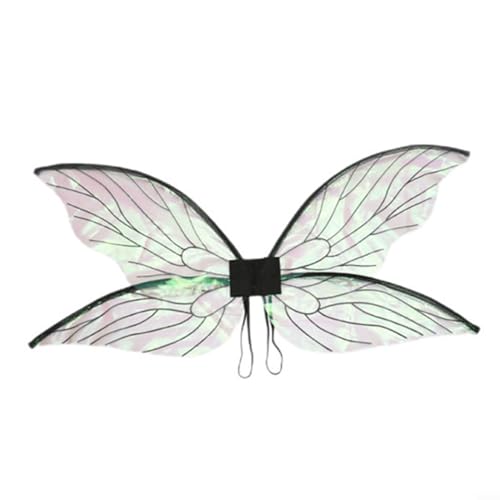 HEBEOT Ailes de cigale colorées - Accessoires de déguisement - Ailes d'elfe pratiques à porter - Noir, 1YC6EZ1R86X880E7J19H9