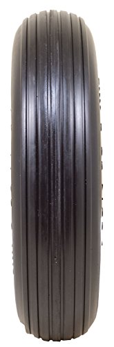 Marathon 4.80/4.00-8" Flat Free Tire On Wheel, 3" Hub, 3/4" Bearings, Ribbed Tread #TOP1