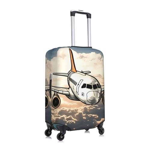Airplane Flying Travel Luggage Cover Suitcase Protector Washable Elastic Suitcase Cover X-Large Travel Suitcase Baggage Cover Fits 18-32 Inch Suitcase3
