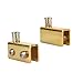 TEYOUQU 2 Pieces Gold Glass Door Hinges, Pivot Hinges Suitable for Free-Swinging Glass Doors with a Thickness of 3-8mm