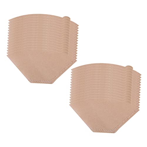 POPETPOP 100Pcs Disposable Coffee Filter Cones Unbleached Espresso Filters for Drip Coffee Makers Fast Filtering Preserves Flavor for Single Cup Brewing