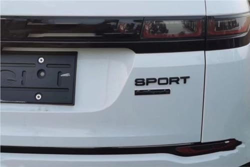 Image of DFBIQKLS 1 PCS New 3D Alloy Sports Emblem Decal Replacement Nameplate Letters Badge (Silver Black)