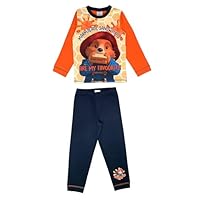 Paddington, Boys Bear Pyjamas, 2 Piece Set Marmalade Sandwiches Are My Favourite!, Orange/Blue Age 3-4 Years