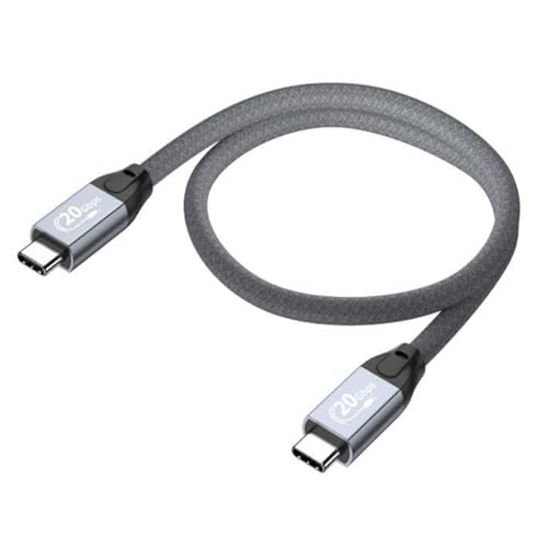 20-in Short USB-C to USB-C High-Speed 20Gpbs Data Transfer Charge Cable for Samsung T7 T9, SanDisk, Crucial X9 X6, Western Digital, SSK, Other SSD, Mac, iPhone 15 16, Android, PC, Laptop by ienza - Used condition - US$8.91