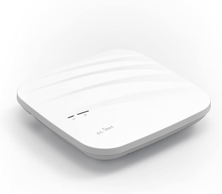 GL.iNet GL-AP1300(Cirrus) Gigabit Ceiling Wireless Access Point | Dual Band AC1300 | Connect with 100 Client Devices | MU-MIMO | Cloud Remote Management | OpenWrt/LEDE | PoE Powered