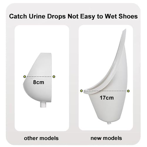 Wasserloses Urinal, spritzwassergeschützt und verstopfungsgeschützt, wandmontiert, für den Außenbereich und Ga, umweltfreundlich, platzsparend, ideal für gewerbliche und private Nutzung