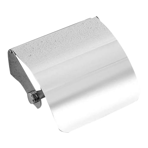 Kisangel Portarrollos Papel Higiénico de Acero Inoxidable Semi Cerrado Soporte de Pared Resistente al Agua para Baño y Aseo Organizador Multifuncional para Hogar y Hotel