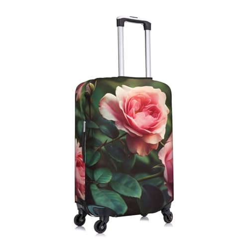 Cartoon Roses Travel Luggage Cover for Suitcase Anti-Scratch Fashion Suitcase Protector Washable Elastic Baggage Covers Fits 18-21 Inch Luggage for Travel Beach Holiday2