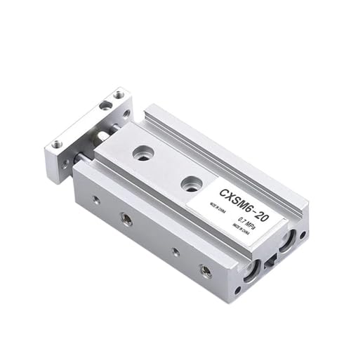 Vérin pneumatique double tige CXSM6 guidage axe compact course 70mm - 4