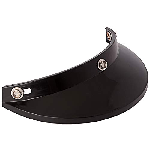 Visor for 3-Snap Open Face Half Helmet NOS (Black)