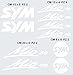 Kit d'autocollants génériques pour SYM MIO 50 kit modèle 2 moto scooter bike stickers -Choisissez couleur - code 1514 (010 blanc)