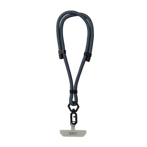 Urban Armor Gear Muñequera civil para fundas de smartphone [longitud ajustable hasta 70 cm, mosquetón giratorio, 7 mm de diámetro] azul