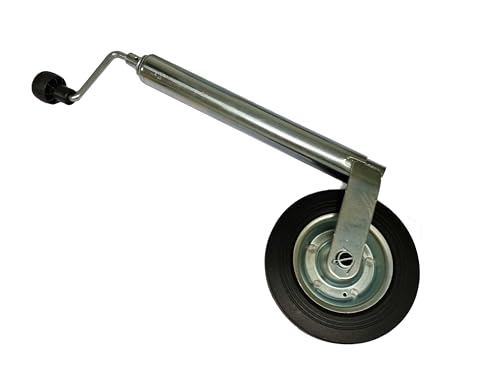 SecureFix Direct Heavy Duty Caravan Jockey Wheel 48MM (Trailer Metal Rim Wind Up Handle)