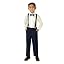 Navy & Ivory Set W/Navy Suspenders & Stormy Blue Bow Tie