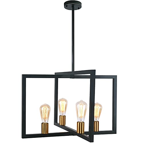Black Friday Clearance Henveton 4-Light Industrial Island Light, Black Kitchen Chandelier Modern Rectangular Pendant Light, Matte Black Brass Linear Hanging Light Fixture for Dining Room, Living Room Exclusive Henveton 4-Light Industrial Island Light, Black Kitchen Chandelier Modern Rectangular Pendant Light, Matte Black Brass Linear Hanging Light Fixture for Dining Room, Living Room