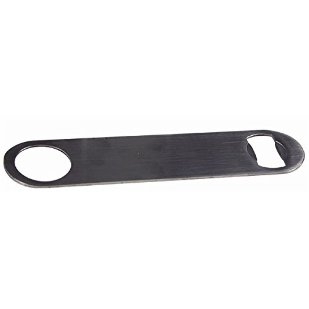 Genware NEV-227-01 Flat Bottle Opener, Stainless Steel, Bar Blade', 7"