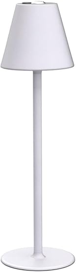 RIEO Rechargeable Table Lamps,Cordless Lamp with 6000mAh Battery Operated, Portable Indoor/Outdoor Table Lamp for Patio Restaurant Home Dinner Dining Kitchen,Waterproof & Wireless (White)