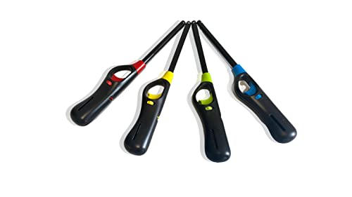 1ABOVE 4 PACK Refillable Safety Gas Utility Lighters for Cookers, BBQ, Candles, Gas Fire, Fireworks, Camping and much more (1)
