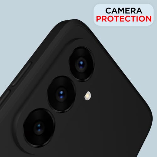 Image of Outlouders Back Cover for Samsung Galaxy A27 5G / M47 5G | Camera Protection | Durable Soft Matte Silicone Bumper Case (Black)