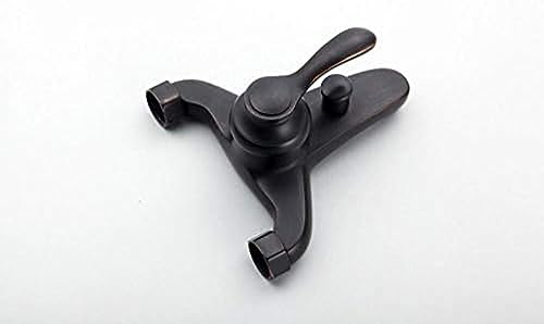 Baignoire de douche set noir avec robinet mural cascade LWX - 8