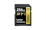 Lexar Professional 2000x SD Card 256GB, SDXC UHS-II Memory Card, Up to 300MB/s Read, 260MB/s Write, Class 10, U3, V90 SDXC Card for DSLR, Full-HD Cinema-Quality 8K Video Cameras