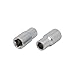 Aexit 1/4-inch Square Hand Operated Tools Drive 1/4-inch 6 Point Impact Socket Silver Tone 2pcs Model:91as642qo29