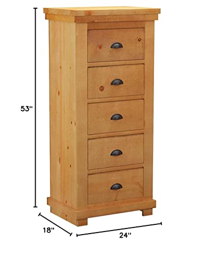 Progressive Furniture Willow Lingerie Chest, 24" W X 18" D X 53" H, Distressed Pine #TOP5