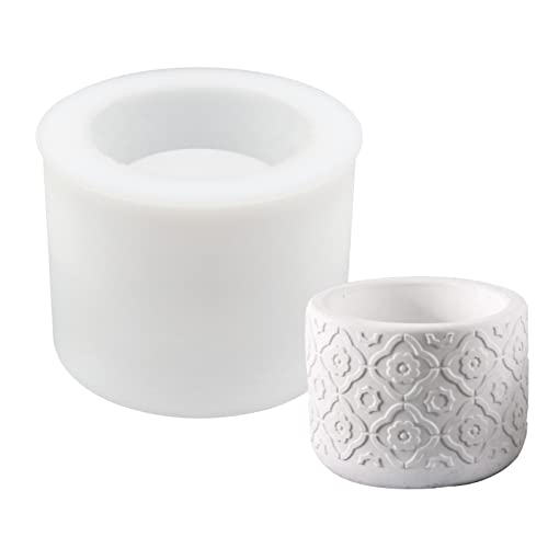 Molde De Silicona Para Macetas Y Posavasos - 2 Unidades, Cilíndrico Y Redondo - Ideal Para Resina Y Manualidades