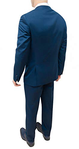 Costume homme complet sartoriale bleu slim fit avec veste blazer élégante et pantalon