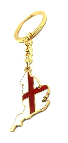 SNS Components Porte-clés en métal émaillé avec drapeau anglais de St Georges, multicolore, taille unique