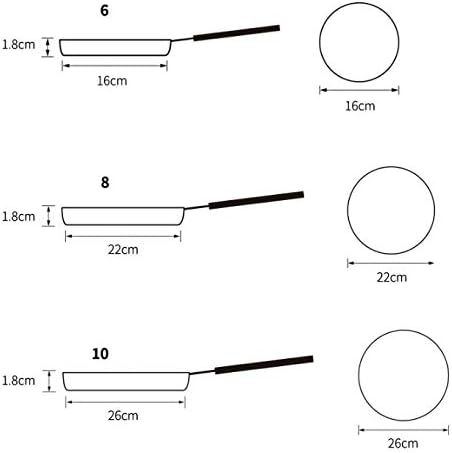 恒温鍋フライパンガスストーブ電磁調理器ノンスティックパン輸入コーティング (サイズ : 26*1.8cm) (16*1.8cm)