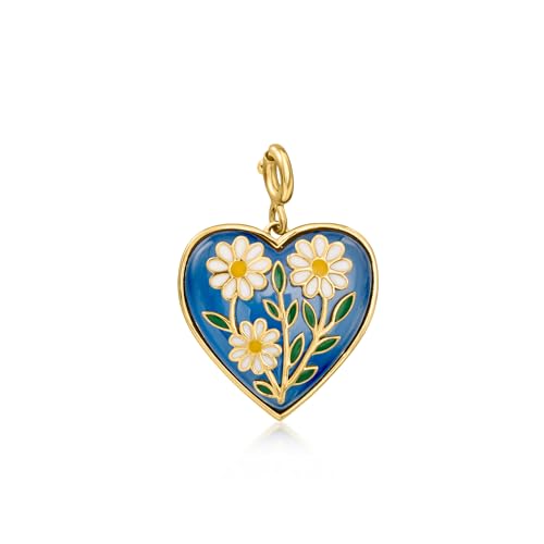 Ross-Simons Blue Chalcedony Heart Charm...