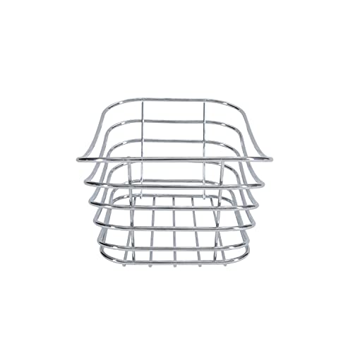 Simplify Wire Towel Basket| Dimensions: 12.1" x 7.5" x 5.1"| Bathroom | Bathroom Storage | Wire Construction | Chrome by Simplify - Image 6