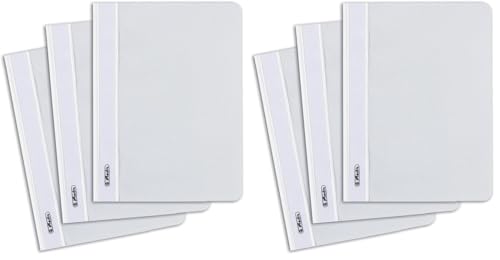 Herlitz Schnellhefter A5, Kunststoff, weiß, 10 Stück (Packung mit 2)