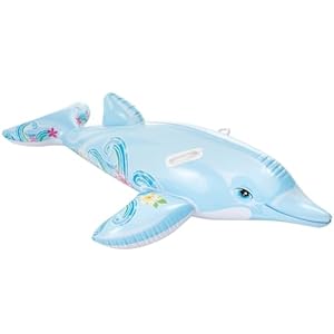 Intex Delfín Hinchable acuático, colchoneta para Piscina con 2 Asas, 175x66 cm (58535)