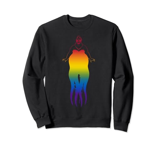 Sweatshirt Disney Villains Ursula vêtement pop culture imprimé arc-en-ciel multicolore