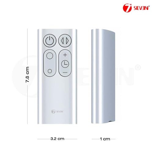 Image of 7SEVEN Compatible with Dyson Fan Remote Original Part Number 965824-01 965824-02 Which Suitable for AM06 AM07 AM08 Model's Fan, Non Magnetic Housing, Required CR2032 Battery