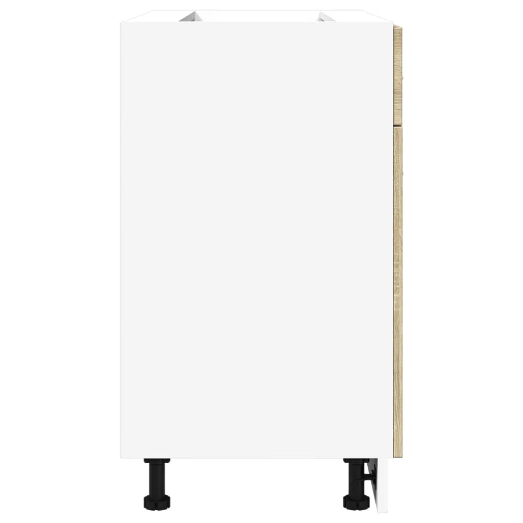 vidaXL Schubunterschrank Lyon Sonoma-Eiche 80x46x81,5 cm Holzwerkstoff, Küchenschrank, Gastronomieschrank, Gastro Möbel, Küchenmöbel, Aufbewahrungsschrank