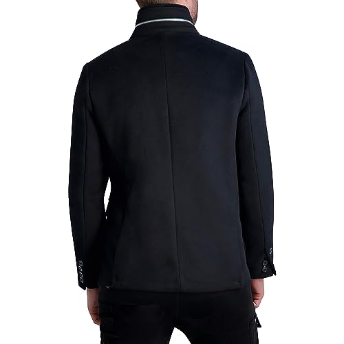 Karl Lagerfeld Paris Men's Faux Shearling Bib Coat3