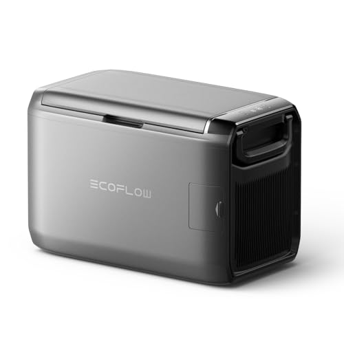 EF ECOFLOW GLACIER Classic 45L Portable Fridge Freezer 39H Cooling Car Refrigerator Battery Powered with App Control 6 Charging Options Fast&Quiet Electric Cooler (Without Plug-in Battery)