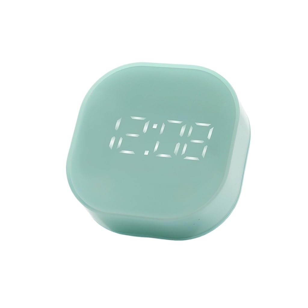 HRWLY Electronic Square Silent Bedside Alarm Clock Intelligent Temperature Sensing Desk Home Decor(3-pack)