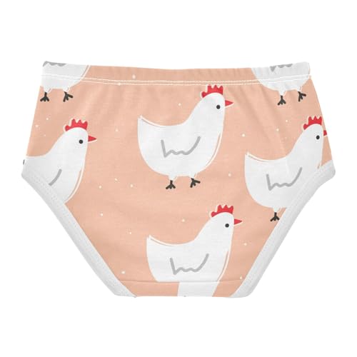 Wusikd Cartoon Chicken Girls' Underwear Cotton Cute Girls Briefs Soft Toddler Underwear 4T Multi2