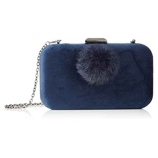 Eferri Rabbit, Clutch de Fiesta Mujeres, Azul, 19x11x4 cm
