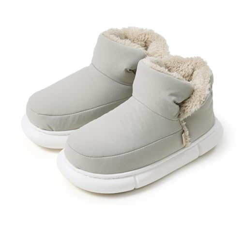 utune Slipper Boots for Women Fuzzy Bootie Slippers Winter Warm Slippers Indoor Outdoor Ankle Slippers