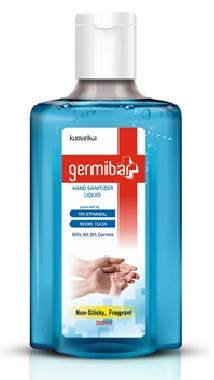 Kumarika Germibar Instant Hand Sanitizer, Anti-Germs and Anti-Bacterial, Alcohol Based, Disinfectant Gel, 100ml, Pack of 6