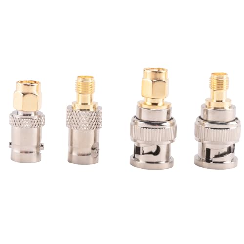 Quystetes SMA a BNC - Juego de 2 conectores adaptadores para radio SDR Ham UV-5R UV82 V-5R5 radio de mano de dos vías B
