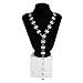 Pwsdm Silver Bow Long Necklaces for Women Trendy Bow Tie Lariat Y Necklaces Dainty Bowknot Sweater Necklace Fashion Drop Necklace Boho Body Chain Jewelry Accessories (Silver)
